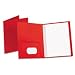 Oxford  Twin Pocket Portfolios with Three Tang Fasteners, Red, 25 Per Box,( 57711)