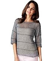 Per Una Striped Tape Knit Top