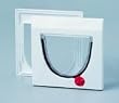 4-Way Locking Cat Flap w/ Tunnel - White