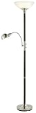 Adesso Lexington Combo Floor Lamp, Walnut