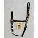 Hamilton Deluxe 3/4" Arabian Nylon Horse Halter with Adjustable Chin and Snap, Black, Small/Cob (500-1100 lbs)