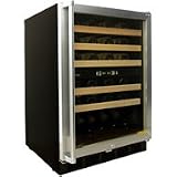 45-Bottle Stainless Steel Dual-Zone Wine Cooler