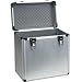 Electronics : 12" vinyl flight case, aluminium deluxe, holds 50 x 12"