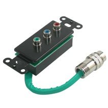 Cables To Go RapidRun - Wall plate - component video - RCA (F) - MUVI connector - black by Cables To Go