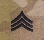 MultiCam RANK Insignia SEW ON E-5 SGT Black