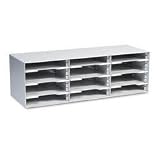 Buddy Products 12 Compartment Sorting Rack, Steel, 11.5 x 10.25 x 32.5 Inches, Platinum (1112-32)