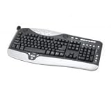 Unitek 8108 Black & Silver Skype Keyboard Built In Microphone Ps2