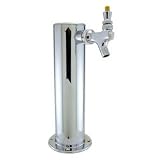 Single Tap Polished Stainless Steel Draft Beer Kegerator Tower - 3