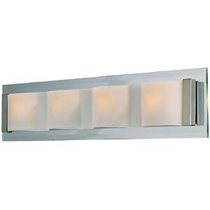 4-Lite Vanity Wall Lamp - Garvin Polished Steel Finish
