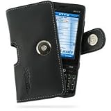 PDair Leather case for i-mate Ultimate 8502 - Horizontal Pouch Type (Black)