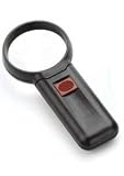 Electronics : GX Optical Opticron 57573 Illuminated Bifocal Hand Magnifier, 65mm Diameter, 2X/4X Magnifications (a built-in mini-lens with a bigger magnification), Basic Quality, Hard plastic lens, frame and handle