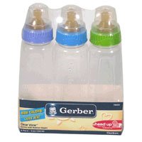 Gerber Nurser Clear View Reusable Feeding Bottle - 9 oz, 3 bottles/ pack