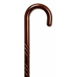 HealthPersonalCare: Extra Tall Spiral Wood Cane With Tourist Handle Walnut Stain