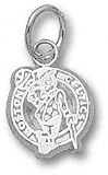 Boston Celtics Solid Sterling Silver Circle Logo 3/8'' Pendant