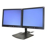 ERGOTRON 100 DOUBLE MONITOR DESKSTANDS HORIZONTAL. BLACK
