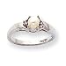 14k White Gold .02ct Diamond Cultured Pearl Birthstone Ring - JewelryWeb
