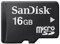 Carte mémoire 16GB microSD SDHC pour SanDisk MicroSD avec adaptateur sur SD
