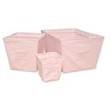Pink and Sage Patchwork - Medium Fabric Storage Bin