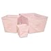 Pink and Sage Patchwork - Medium Fabric Storage Bin