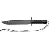 Black Ultimate Survival Knife 15" W/ Compass