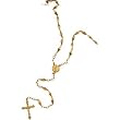 14K Yellow Gold Long Fluted Rosary