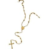 14K Yellow Gold Long Fluted Rosary