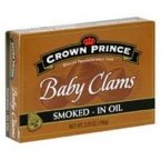 Crown Prince Clams Smoked in Olive Oil ( 12x3 OZ)