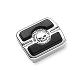 Harley Davidson Willie G.® Skull Brake Pedal Pad. Styled to complement Harley-Davidson® Skull accessory items. Fits '80-later Touring and '86-later FL Softail® models. 42710-04