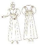 1825 - 1830 Day Dress Pattern (Sizes 2-6)