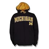 Michigan Wolverines Hooded Zipper Sweatshirts - Tackle Twill