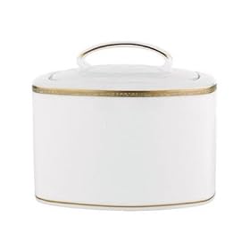 kate spade June Lane Gold Covered Sugar Bowl by Kate Spade