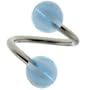 Spiral Twister - Sky Blue Beach Ball Belly Button Ring