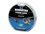 MANHATTAN Netzkabel 3polig zu Schukostecker 1.8m in CanShell