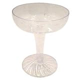 2 Piece 4 Ounce Plastic Champagne Glass (05-0208) Category: Plastic Wine and Cocktail Glasses