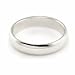 Platinum Wedding Ring 4mm Medium D Shape Mirror Finish
