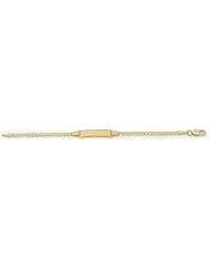 2mm 14k Flat Cuban Link Baby ID Bracelet 6"