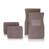 Car Floor Mats Ultra Premium Carpet Tan 4 Piece Set