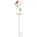 Cardinal Bird Feeder Stake - Automotive Paint Finish, Powder Coated