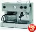 Briel ED171ATB Space Saver Multi-Pro One Group Thermo Block Espresso Machine with Built-In 10-Cup Drip Coffeemaker, Steel/Silver