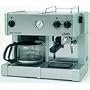 Briel ED171ATB Space Saver Multi-Pro One Group Thermo Block Espresso Machine with Built-In 10-Cup Drip Coffeemaker, Steel/Silver