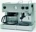 Briel ED171ATB Space Saver Multi-Pro One Group Thermo Block Espresso Machine with Built-In 10-Cup Drip Coffeemaker, Steel/Silver