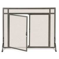 Pilgrim 1843 Single Panel Fireplace Screen with Doors- 1843
