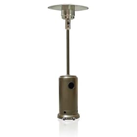 Garden Sun GS4400GD Outdoor Propane Patio Heater Stainless Steel & Gold