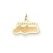 Cleveland Indians 1/2in Team Pendant - 14kt Yellow Gold