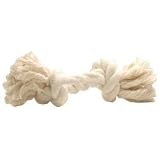 2 Knot Large Tug Rope Bone - White (8 inch)