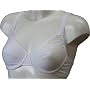 Underwired Cotton Rich Leaf Applique Bra White