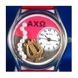 Whimsical Watches Unisex Alpha Chi Omega Silver Watch Watch S1710002 by Whimsical Watches