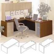 HON 10700 Series Desk Shell, 72w x 36d x 29-1/2h, Mahogany
