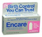 ENCARE CONTRACEPTIVE INSERTS 12EA
