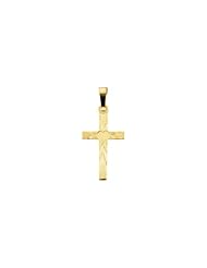 17.00x11.00 mm Cross Pendant with Heart in 14K Yellow Gold